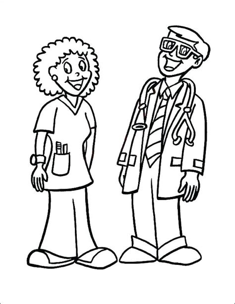 Coloring Pages Doctor And Nurse Coloring Pages