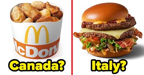 McDonald’s International Menu Items Food Quiz