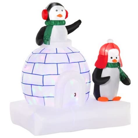 Ft Light Up Penguins Outdoor Christmas Inflatable Yard Decoration W