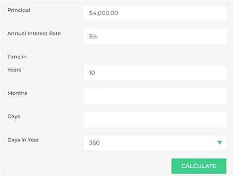 simple interest loan calculator 2024