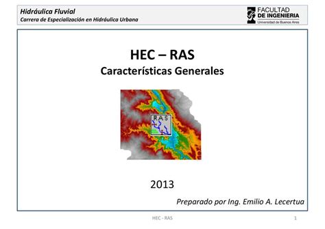 Hidráulica Fluvial Hec Ras Por Emilio Lecertua Mundo Ingeniería uDocz