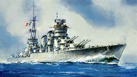 Conte Di Cavour Class Italian Battleship Of The Regia Marina Navy War