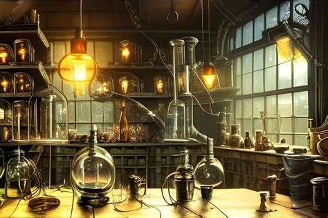 Mad Scientist Lab-Warm Lights Digital Art by Annalisa Rivera-Franz ...