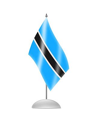 Botswana Flag With Pole Botswana Flag Waving Botswana Flag Waving