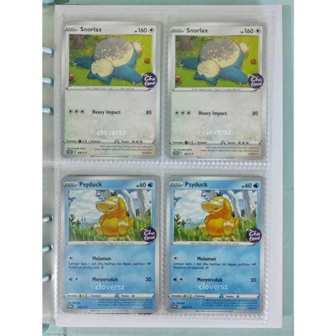 Jual Photocard Pokemon Chatime Psyduck Snorlax Shopee Indonesia