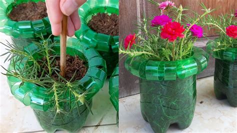 Recycle Plastic Bottles To Make Flower Pots At Home Youtube