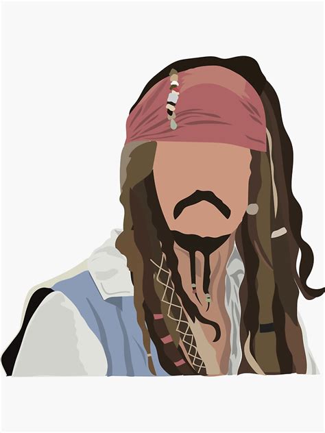 Captain Jack Sparrow Sticker For Sale By Faithciol Redbubble