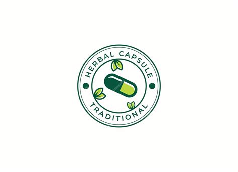 Premium Vector Herbal Capsule Pill Leaf Medicine Drug Logo Vector