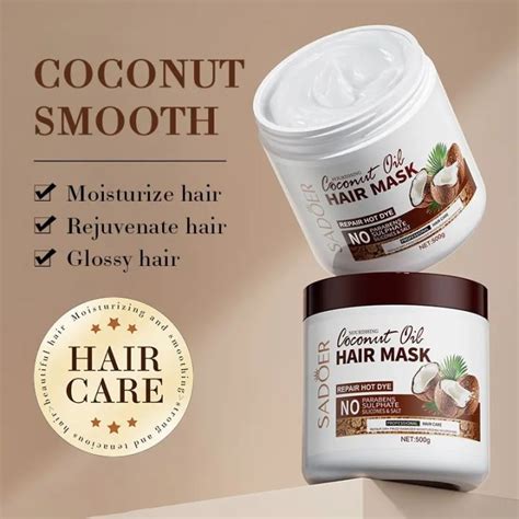 Sadoer Nourishing Coconut Oil Repairing Hair Mask 500g [parabens And Silicone Free] Lazada