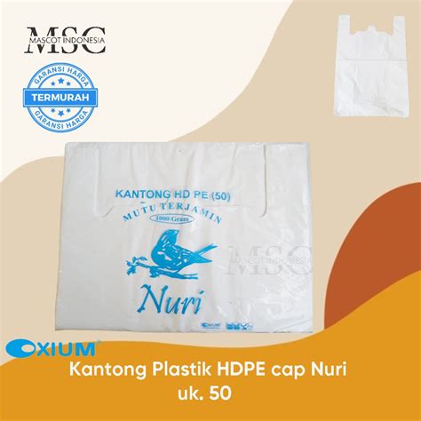 Jual Kantong Plastik Hdpe Cap Nuri Ukuran 50 Putih Susu Oxium Kualitas Super Lebih Kuat