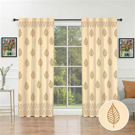 Printed Cotton Light Brown Living Room Curtains at Rs 1599/piece in ...