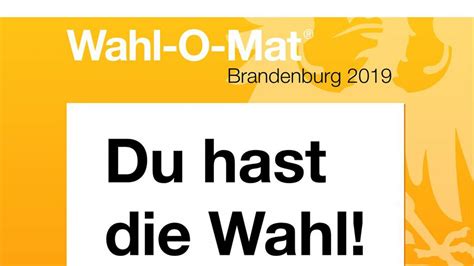 Wahl O Mat Zur Landtagswahl In Brandenburg Welche Partei Passt Zu Mir