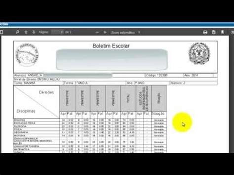 SIMADE fácil Como imprimir o boletim escolar no SIMADE