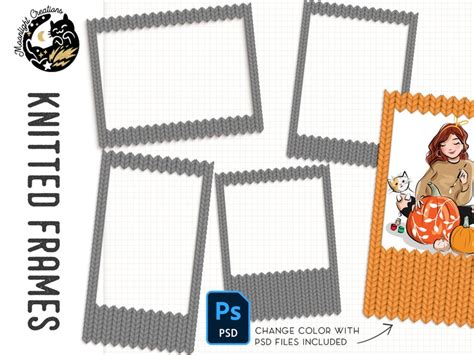 Polaroid Frame Templates, Frames Clipart, Digital Photo Frames, Printable Scrapbook Frames, PSD ...