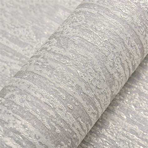 Beige Grey 3d Embossed Texture Wall Paper Roll Modern Simple Solid