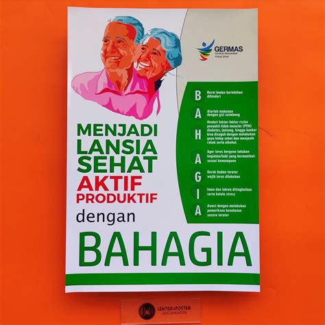 Jual Poster Lansia Bahagia Poster Kesehatan Usia Lanjut LAMINASI