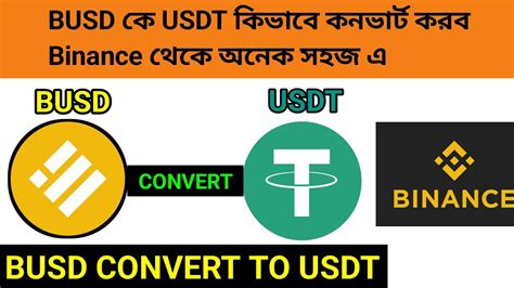 BUSD CONVERT TO USDT IN BINANCE কভব কনভরট করবন সহজ বলয