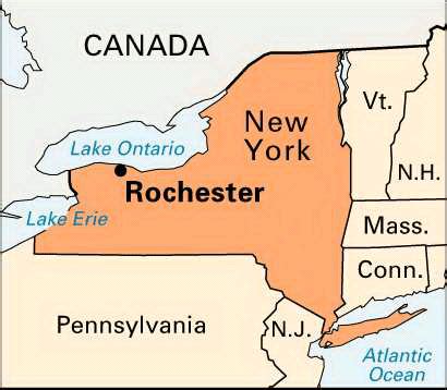 New York Map Rochester - County Map Of Texas