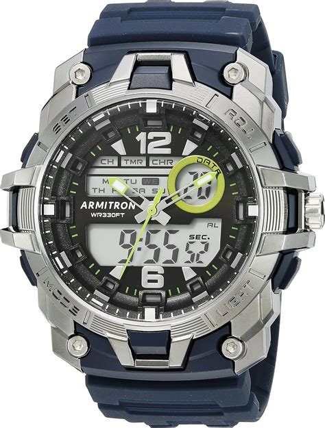 Armitron Sport Men's 20/5157NVY Analog-Digital Chronograph Navy Blue ...