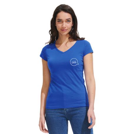 Tee Shirt Col V Femme Moon Couleur A Partir De 3 60 Tee Shirts