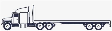 Truck Top View Flatbed Semi Truck Clipart Transparent Png 2476x565