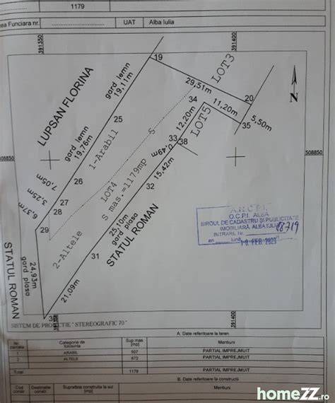 Teren Intravilan Alba Iulia 1200 Mp Cu Deschidere La Str B In Alba Iulia