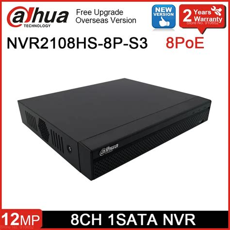 Dahua NVR2108HS 8P S3 Compact 1U 1HDD 8PoE NVR P2P Network Video