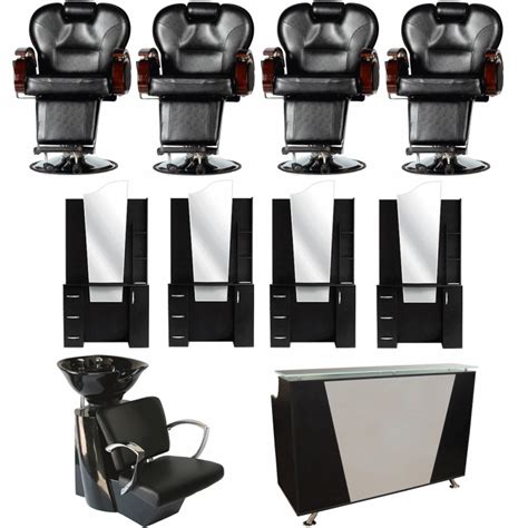 Four Styling Stations Barber Equipment Package BQPC4-04 - Salon ...