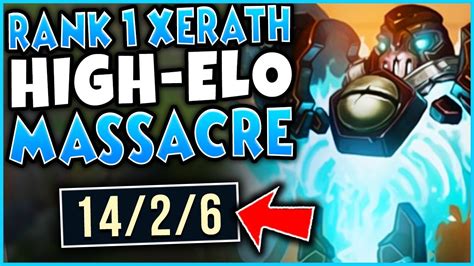 1 XERATH WORLD DESTROYS HIGH ELO PLAYERS ZERO COUNTER PLAY League