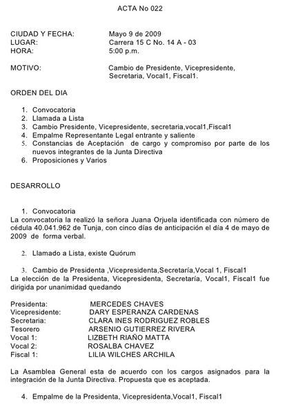 Introducir 63 Imagen Modelo De Acta De Eleccion De Nueva Junta