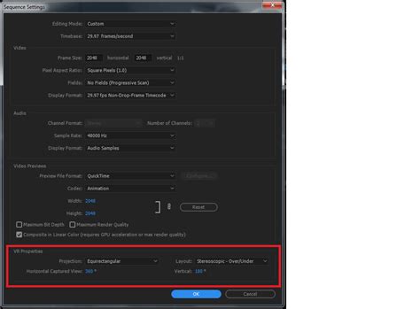 Sequence Settings Premiere Pro Winsupernal