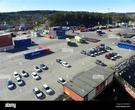 Port of Brevik, Norway Stock Photo - Alamy