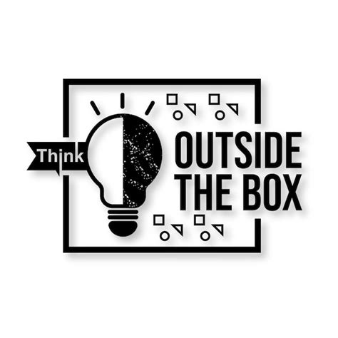 Premium Vector Think Outside The Box Quote Design