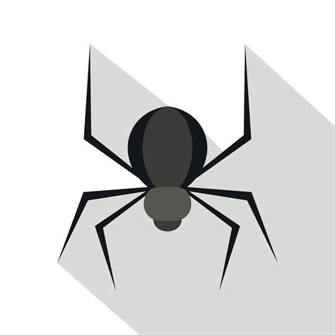 Black Spider Icon Flat Style 14917081 Vector Art At Vecteezy