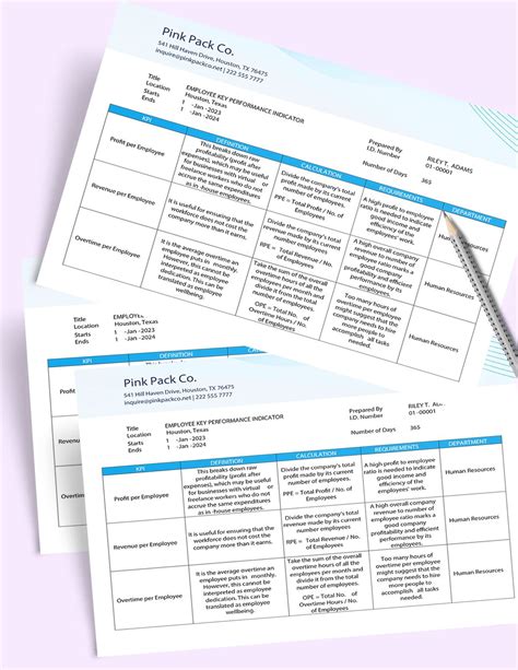 Employee Kpi Template Prntbl Concejomunicipaldechinu Gov Co
