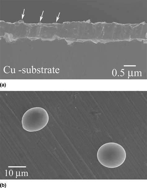 Sem Micrographs A Showing Cross Sectional View Of The Film Deposited