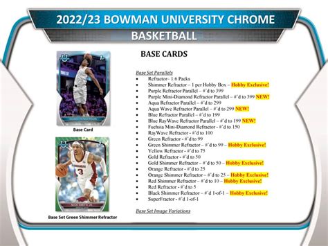 Bowman University Chrome Basketball Cards