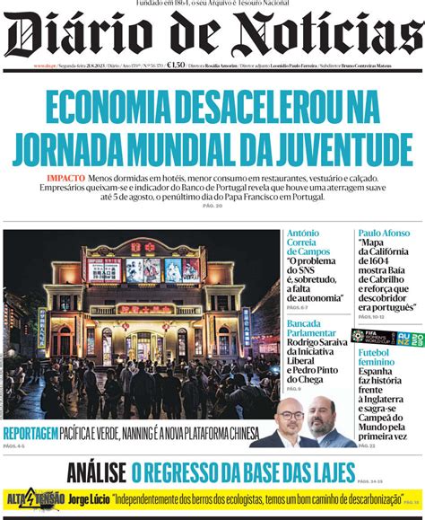 Capa Di Rio De Not Cias Agosto Capasjornais Pt