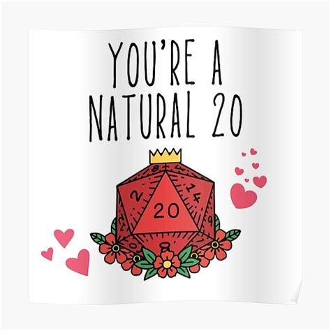 You Re A Natural Dnd Dungeon Master Valentines Day Card Poster