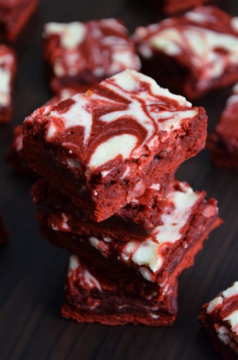 For The Love Of Dessert Red Velvet Cheesecake Swirl Brownies