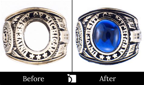 Before And After 24 Class Ring Stone Replacement