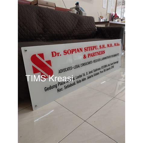 Jual Plang Pt Akrilik Plang Usaha Papan Nama Pt Signage Cutting