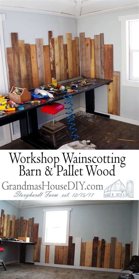 Workshop Wainscoting with Barn & Pallet Wood