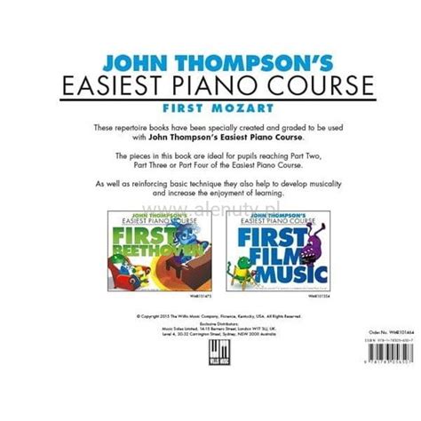 John Thompson S Easiest Piano Course First Mozart Atwe Nuty Na