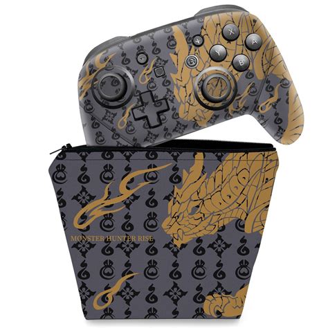 Capa Case E Skin Nintendo Switch Pro Controle Monster Hunter Rise