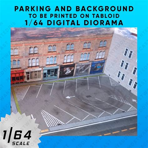 Diorama 1/64 Stores With Parking Digital Files - Etsy