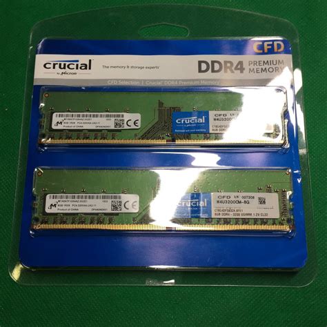 Cfd販売 Crucial Micron製 デスクトップpc用メモリ Pc4 25600ddr4 3200 8gbx2枚 Cl22