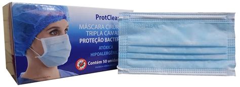 M Scara Tripla Cir Rgica Protclean El Stico Cx Unidades Azul