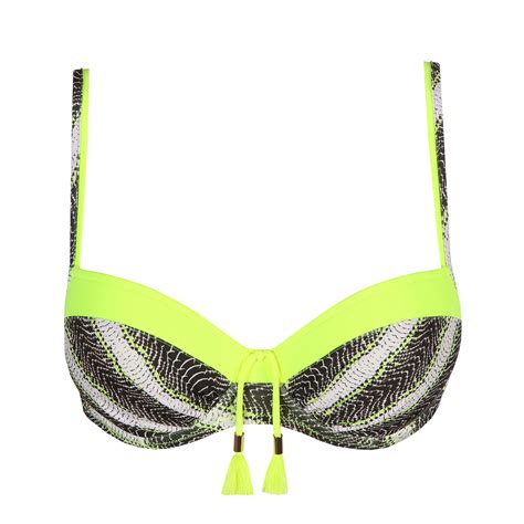 Marie Jo Swim MURCIA Yellow Flash Padded Balcony Bikini Top Marie Jo