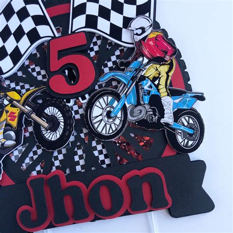 Motocross Cake Topper Dirt Bike Cake Topper Motocross Etsy